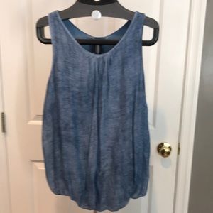 Keysha L Blue Sleeveless Blouson Top